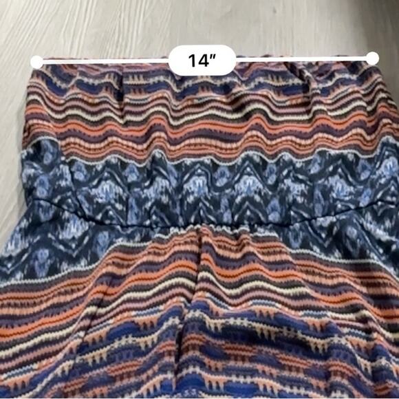 Anthropologie Maeve Urcos Handkerchief Geometric Print Strapless Dress Size S - Picture 9 of 10